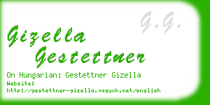 gizella gestettner business card